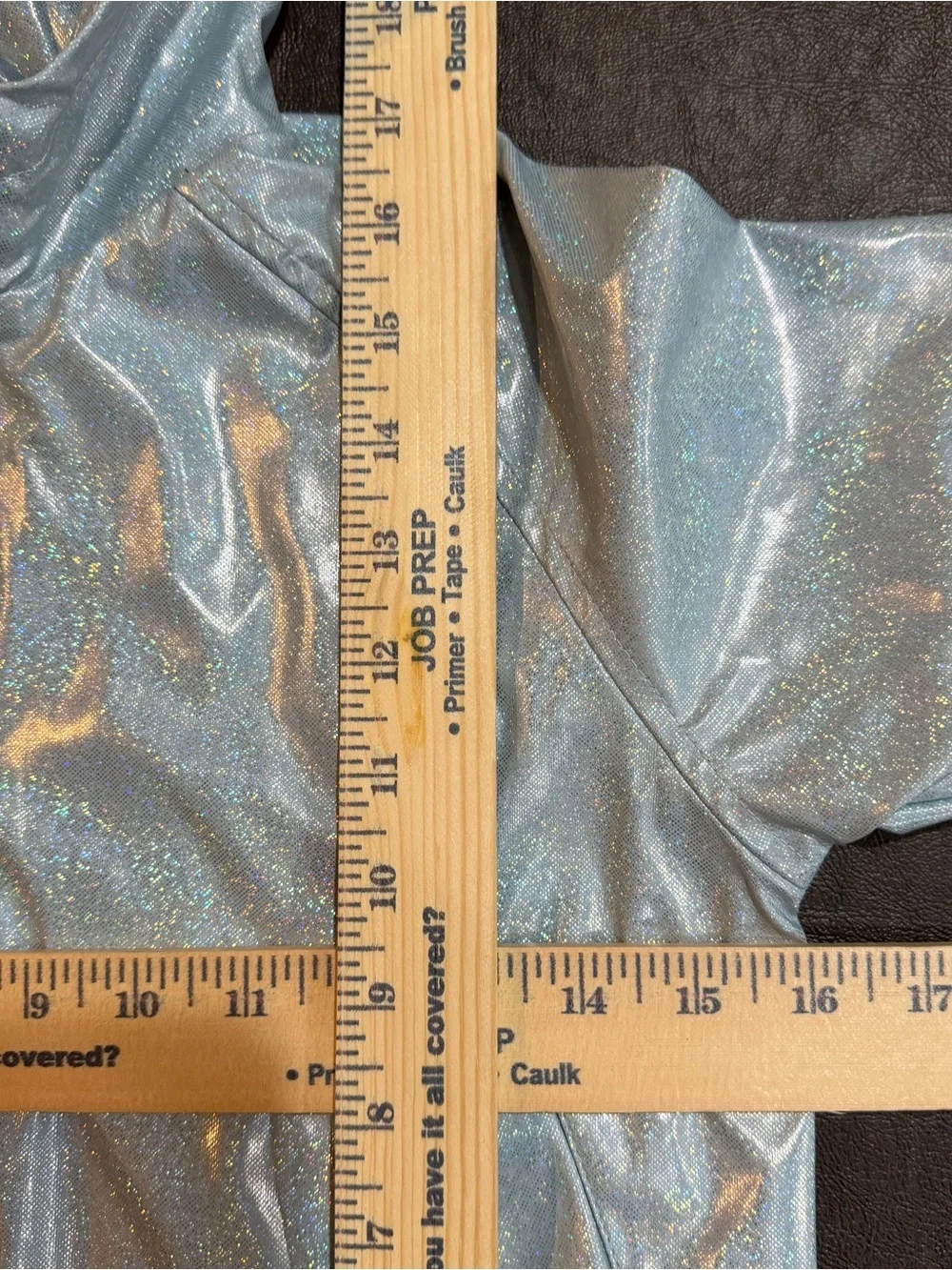 Zara Kids Holographic Metallic Blue Zip-Up Hooded Water Repellent Jacket Sz  5